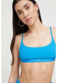 TOMMY HILFIGER - Tommy Hilfiger biustonosz kąpielowy kolor niebieski. Kolor: niebieski. Materiał: poliester