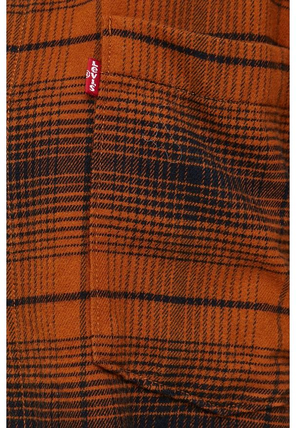 Levi's® - Levi's - Koszula. Okazja: na spotkanie biznesowe. Kolor: brązowy. Materiał: tkanina. Styl: biznesowy