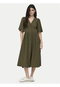 only - ONLY Sukienka codzienna Tizana 15373535 Zielony Regular Fit. Okazja: na co dzień. Kolor: zielony. Materiał: bawełna. Typ sukienki: proste. Styl: casual #1