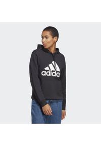 Adidas - Essentials Big Logo Regular French Terry Hoodie. Kolor: biały, wielokolorowy, czarny