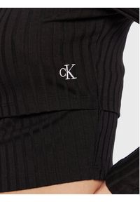 Calvin Klein Jeans Bluzka J20J220775 Czarny Slim Fit. Kolor: czarny. Materiał: wiskoza