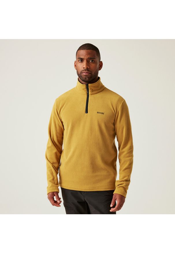 Regatta - Thompson męski lekki turystyczny polar. Kolor: wielokolorowy, żółty, brązowy. Materiał: polar. Sport: turystyka piesza