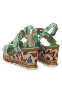 Laura Vita Espadryle Hacdeo 21 Zielony. Kolor: zielony. Materiał: skóra