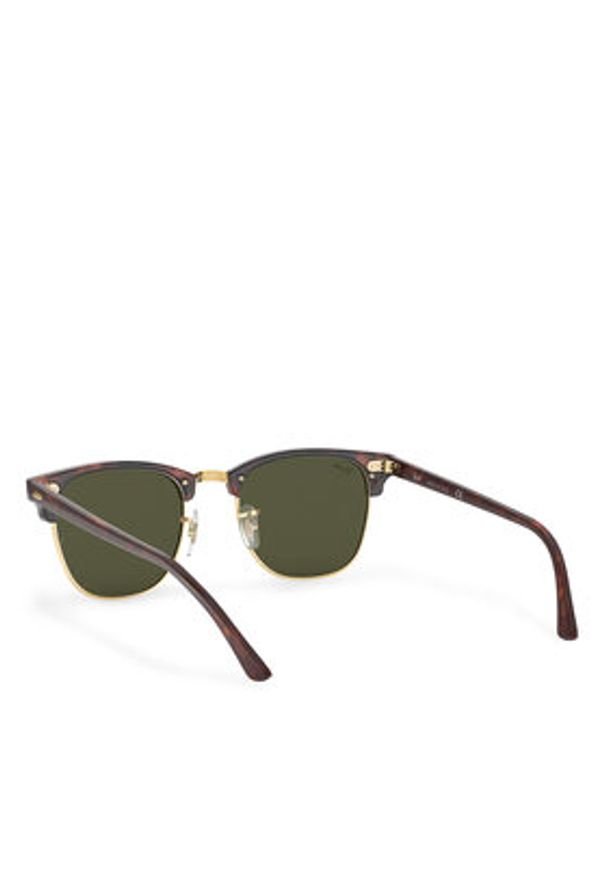 Ray-Ban Okulary przeciwsłoneczne Clubmaster 0RB3016 W0366 Brązowy. Kolor: brązowy. Materiał: syntetyk