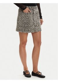 only - ONLY Spódnica jeansowa Amazing 15371282 Beżowy Regular Fit. Kolor: beżowy. Materiał: bawełna #1
