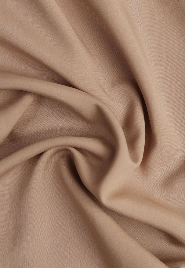 Born2be - Ciemnobeżowe Spodnie ne Spodnie z Szerokimi Nogawkami Palazzo z Gumką w Pasie Nesira. Okazja: na co dzień, na spacer. Kolor: beżowy. Materiał: materiał, bawełna. Styl: boho, casual