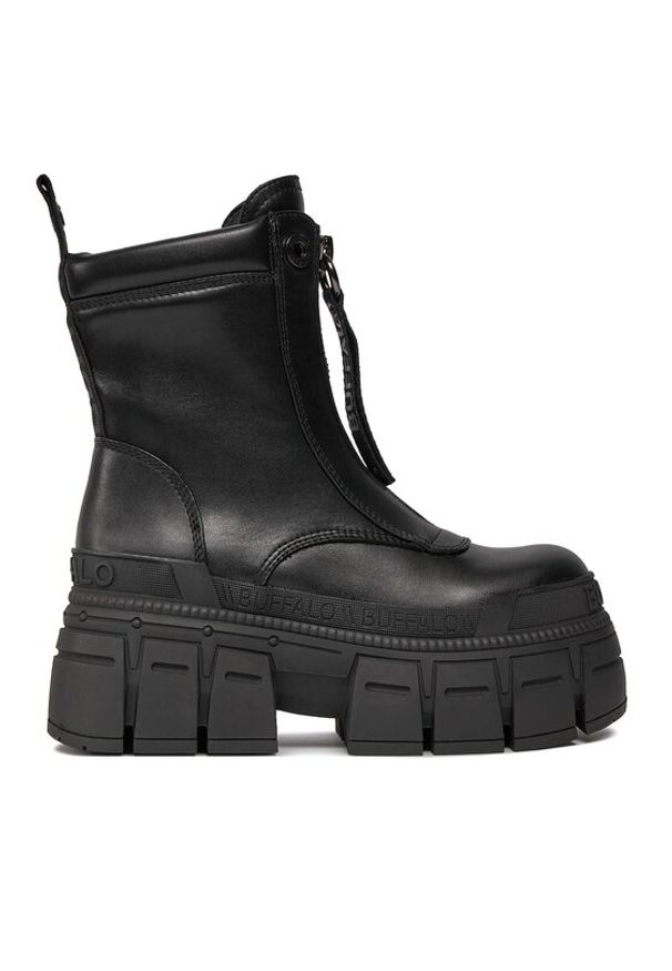 Buffalo Botki Gospher Zip Boot BN1622350 Czarny. Kolor: czarny. Materiał: skóra