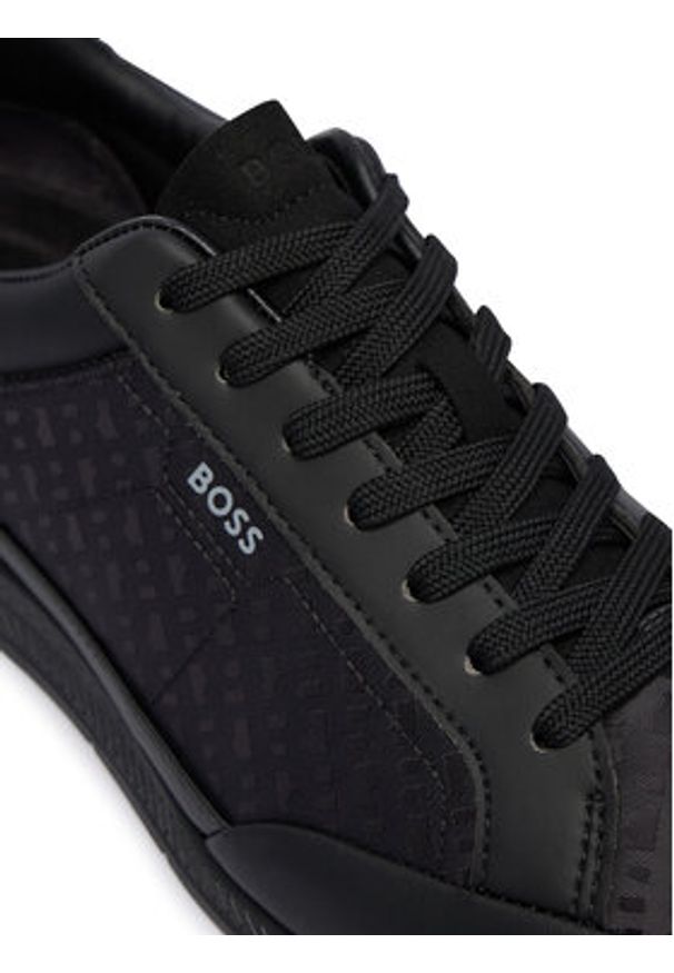 BOSS Sneakersy Nitan 50552890 Czarny. Kolor: czarny. Materiał: skóra