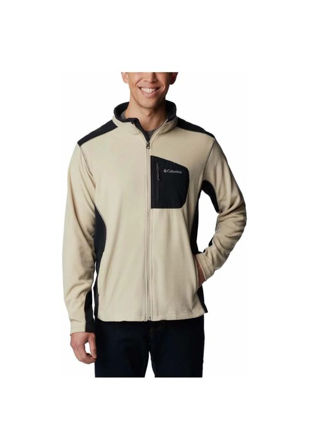 columbia - Bluza polarowa męska Columbia Klamath Range Full Zip. Kolor: beżowy, wielokolorowy. Materiał: polar. Styl: sportowy. Sport: turystyka piesza