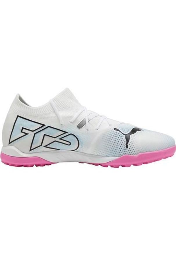 Buty piłkarskie męskie Puma Future 7 Match Tt. Zapięcie: sznurówki. Kolor: czarny, różowy, biały, wielokolorowy. Materiał: materiał, syntetyk. Szerokość cholewki: normalna. Sport: piłka nożna