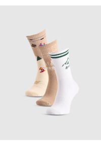 4f - 4F Skarpetki casual za kostkę (3-pack) damskie - multikolor 39-42. Kolor: wielokolorowy. Materiał: bawełna, dzianina #1