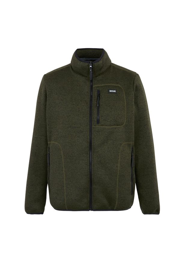 Regatta - Męska Bluza Polarowa Barlee Marl Z Pełnym Zamkiem Błyskawicznym. Kolor: zielony. Materiał: polar. Styl: sportowy. Sport: turystyka piesza