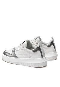 Calvin Klein Jeans Sneakersy Chunky Cupsole Laceup Metallic YW0YW007830LB Biały. Kolor: biały. Materiał: skóra