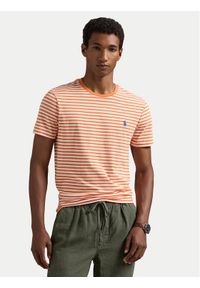 Polo Ralph Lauren T-Shirt 710956828002 Pomarańczowy Custom Slim Fit. Typ kołnierza: polo. Kolor: pomarańczowy. Materiał: bawełna