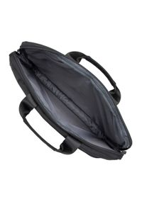Wittchen - Męska torba na laptopa 15,6” z połyskującą wstawką czarna. Kolor: czarny. Materiał: poliester #2