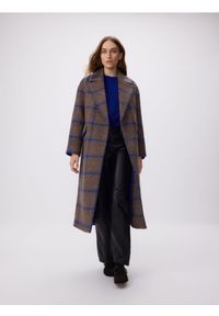 Reserved - Płaszcz z wełną Manteco - wielobarwny. Materiał: wełna #1