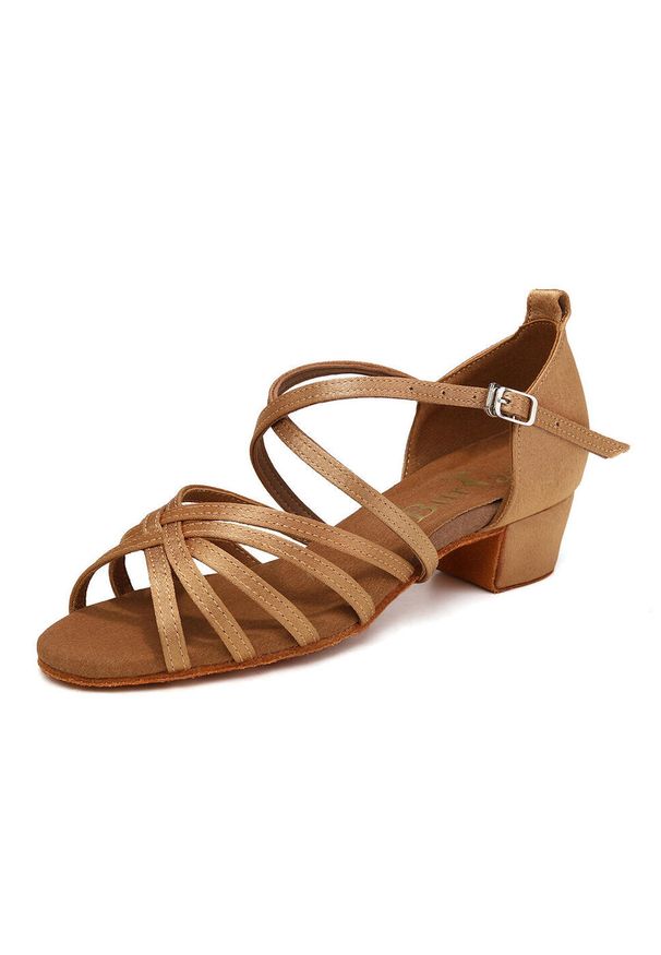 BURTAN - Buty damskie do tańca towarzyskiego i salsy Burtan Havana 3,5 cm. Kolor: brązowy. Sport: taniec