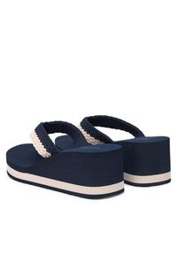 TOMMY HILFIGER - Tommy Hilfiger Japonki Th Wedge Crochet Summer Sandal FW0FW09420 Granatowy. Kolor: niebieski. Materiał: materiał #5
