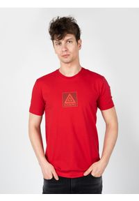 Iceberg T-Shirt "C-Neck" | F020639A | Mężczyzna | Czerwony. Okazja: na co dzień. Kolor: czerwony. Materiał: bawełna, elastan. Wzór: nadruk. Styl: casual, elegancki #3
