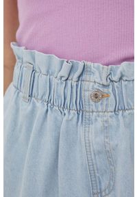 Tom Tailor spódnica jeansowa mini rozkloszowana. Kolor: niebieski. Materiał: jeans #4