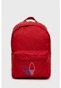 adidas Originals Plecak GN8885 kolor czerwony duży z nadrukiem. Kolor: czerwony. Materiał: materiał. Wzór: nadruk #1