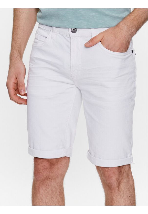 INDICODE Szorty jeansowe Kaden 70-100 Biały Regular Fit. Kolor: biały. Materiał: bawełna