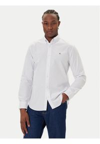 Calvin Klein Jeans Koszula Oxford Classic LV140EM125 Biały Regular Fit. Kolor: biały. Materiał: bawełna