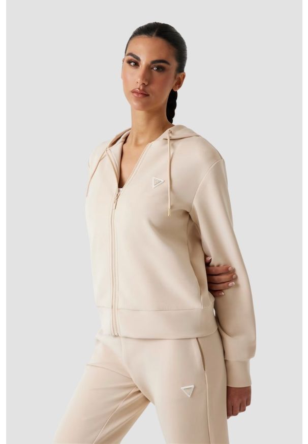 Guess - GUESS Damska bluza w kolorze taupe Olympe, Rozmiar XL. Kolor: beżowy