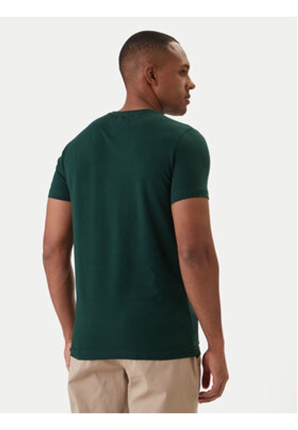 TOMMY HILFIGER - Tommy Hilfiger T-Shirt MW0MW10800 Zielony Slim Fit. Kolor: zielony. Materiał: bawełna