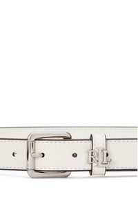 Lauren Ralph Lauren - LAUREN RALPH LAUREN Pasek Damski 412968763005 Biały. Kolor: biały. Materiał: skóra