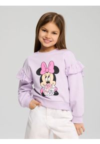 Sinsay - Bluza Myszka Minnie - fioletowy. Kolor: fioletowy. Materiał: bawełna. Długość rękawa: długi rękaw. Długość: długie. Wzór: motyw z bajki #1
