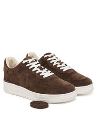 Polo Ralph Lauren Sneakersy 809973704003 Brązowy. Kolor: brązowy. Materiał: zamsz, skóra