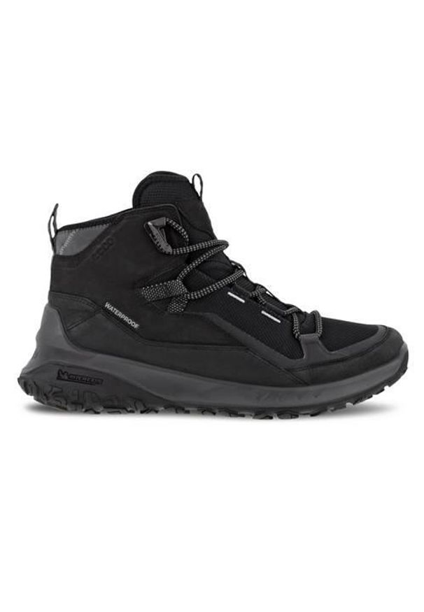 ecco - Buty trekkingowe męskie Ecco Ult-trn Mid Wp. Kolor: czarny. Materiał: skóra. Szerokość cholewki: normalna