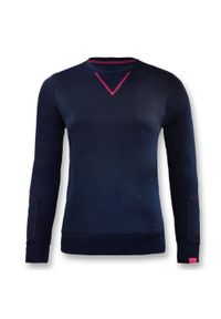 LEGEA - Bluza bawełniana damska NEBI niebieska. Kolor: czerwony, niebieski, wielokolorowy. Materiał: bawełna. Długość rękawa: długi rękaw. Długość: długie. Sport: fitness #1