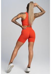 GYM GLAMOUR - Bikery fitness damskie Gym Glamour push up. Kolor: pomarańczowy. Sport: fitness