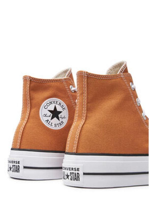 Converse Trampki Chuck Taylor All Star Lift Platform Hi A11537C Pomarańczowy. Kolor: pomarańczowy. Materiał: materiał. Obcas: na platformie