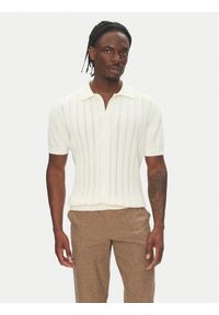 Lindbergh Kardigan 30-804114 Écru Slim Fit. Materiał: bawełna