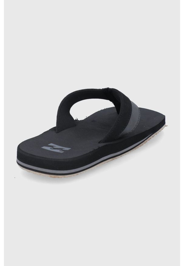 Billabong Japonki męskie kolor czarny. Kolor: czarny. Materiał: guma. Obcas: na obcasie. Wysokość obcasa: niski