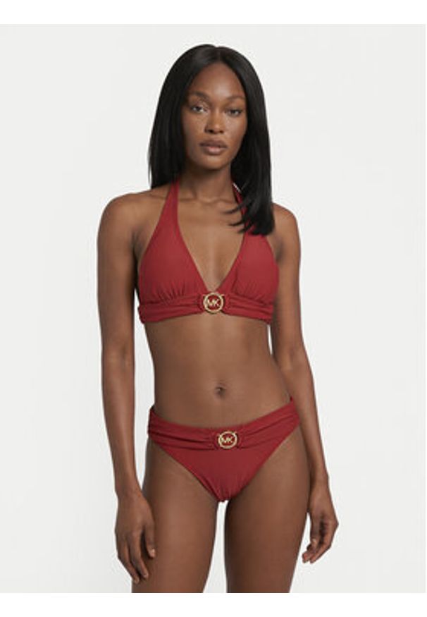MICHAEL Michael Kors Dół od bikini MM7M842 Czerwony. Kolor: czerwony. Materiał: syntetyk