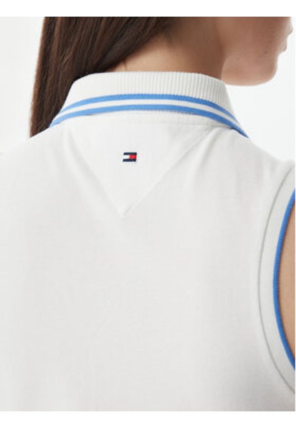 TOMMY HILFIGER - Tommy Hilfiger Polo 1985 WW0WW49561 Biały Slim Fit. Typ kołnierza: polo. Kolor: biały. Materiał: bawełna
