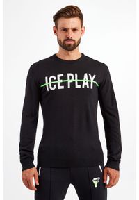 Ice Play - Sweter męski wełniany ICE PLAY. Materiał: wełna. Wzór: napisy. Styl: klasyczny #2
