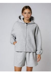 Sinsay - Bluza dresowa z kapturem i ściągaczami - szary. Typ kołnierza: kaptur. Kolor: szary. Materiał: dresówka #1