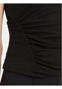 Guess Top W6YP38 K4517 Czarny Slim Fit. Kolor: czarny. Materiał: wiskoza #5
