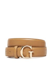 Guess Pasek Damski BW9118 P4230 Beżowy. Kolor: beżowy. Materiał: skóra