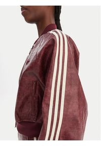 Adidas - adidas Kurtka z imitacji skóry Pleather KD8792 Bordowy Oversize. Kolor: czerwony. Materiał: skóra #3