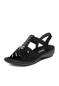Rieker Sandały CEO-60806-00 Czarny. Kolor: czarny. Materiał: materiał #3