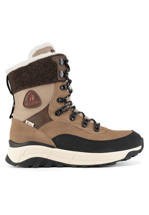 Rieker Revolution Lifestyle Botki W0066-64 Beżowy. Kolor: beżowy. Materiał: zamsz, skóra