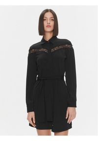 Liu Jo Sukienka koszulowa MF3136 T9121 Czarny Regular Fit. Kolor: czarny. Materiał: syntetyk. Typ sukienki: koszulowe #1