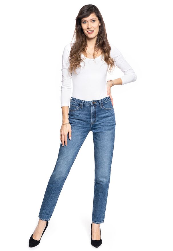 Lee - DAMSKIE SPODNIE JEANSOWE LEE MOM STRAIGHT MID BOOSTER L32IRDQF SAMPLE 112107616
