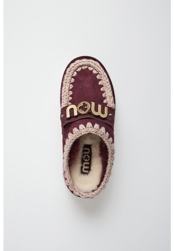 Mou - Klapki damskie skórzane mule MOU. Materiał: skóra